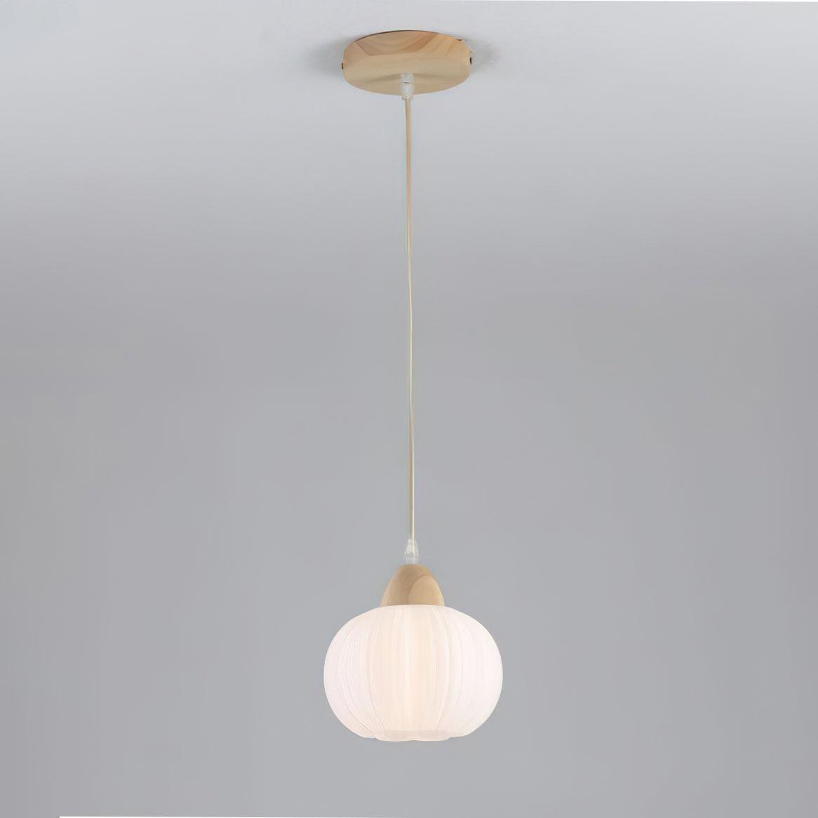 Pumpkin Modern Wood Pendant Lamp - Letslighting