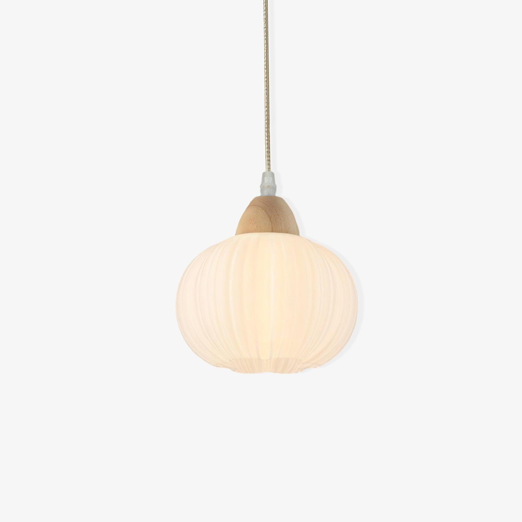 Pumpkin Modern Wood Pendant Lamp - Letslighting