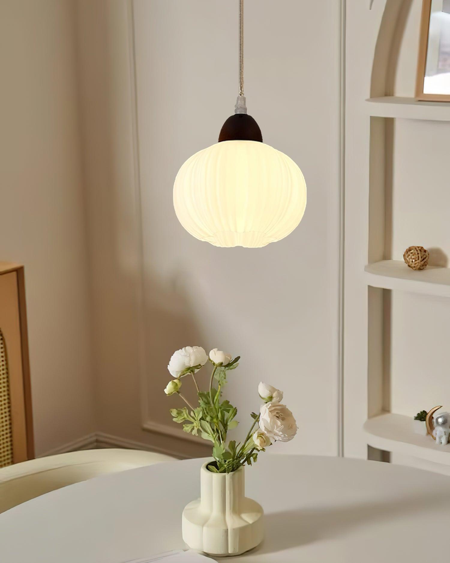 Pumpkin Modern Wood Pendant Lamp - Letslighting