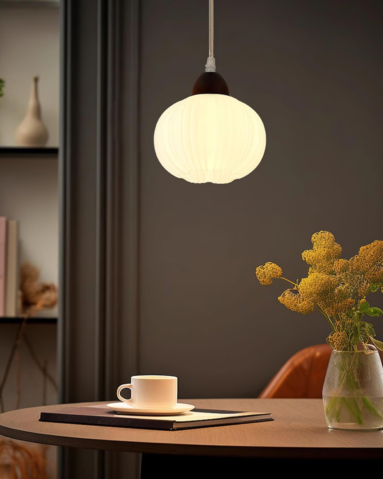Pumpkin Modern Wood Pendant Lamp - Letslighting