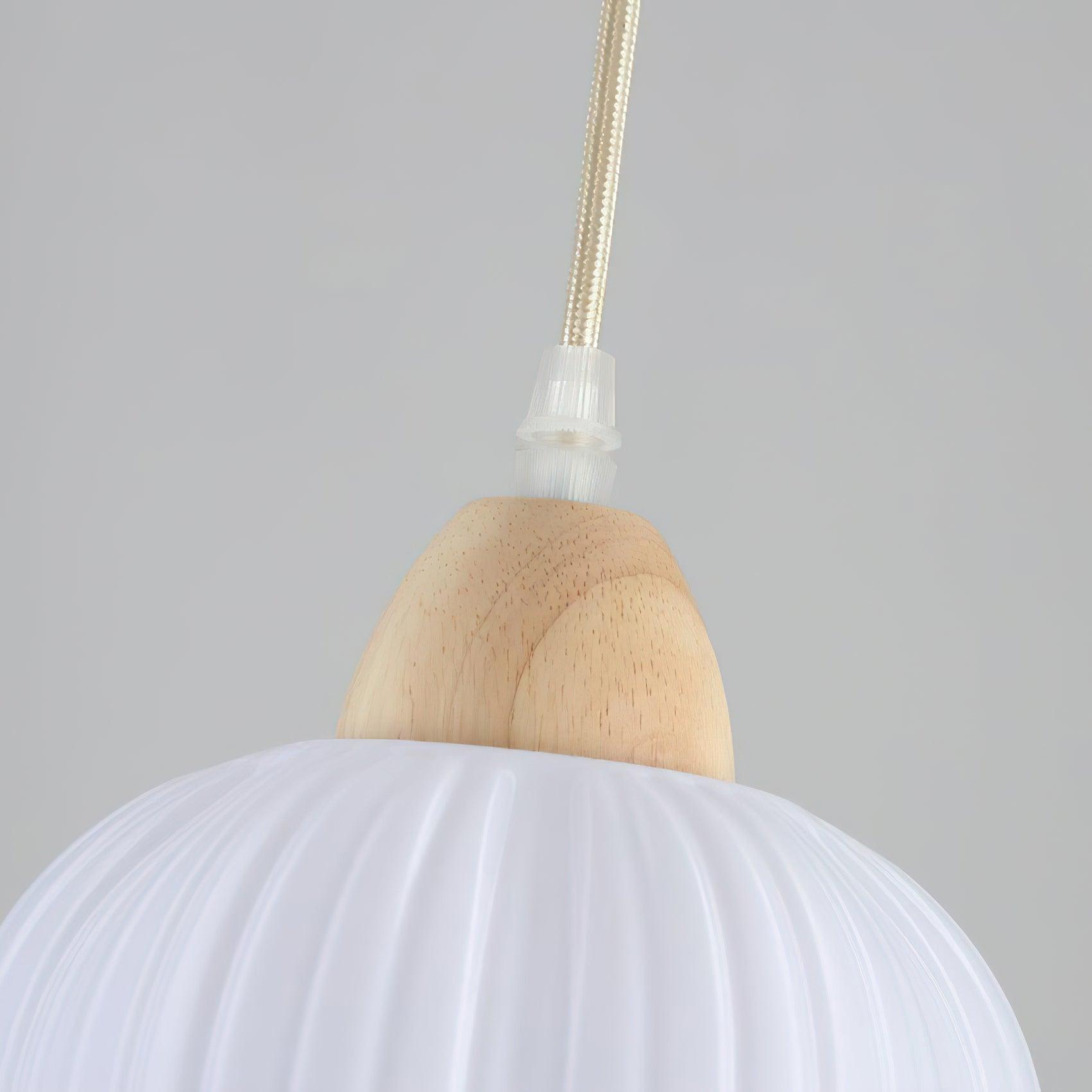 Pumpkin Modern Wood Pendant Lamp - Letslighting