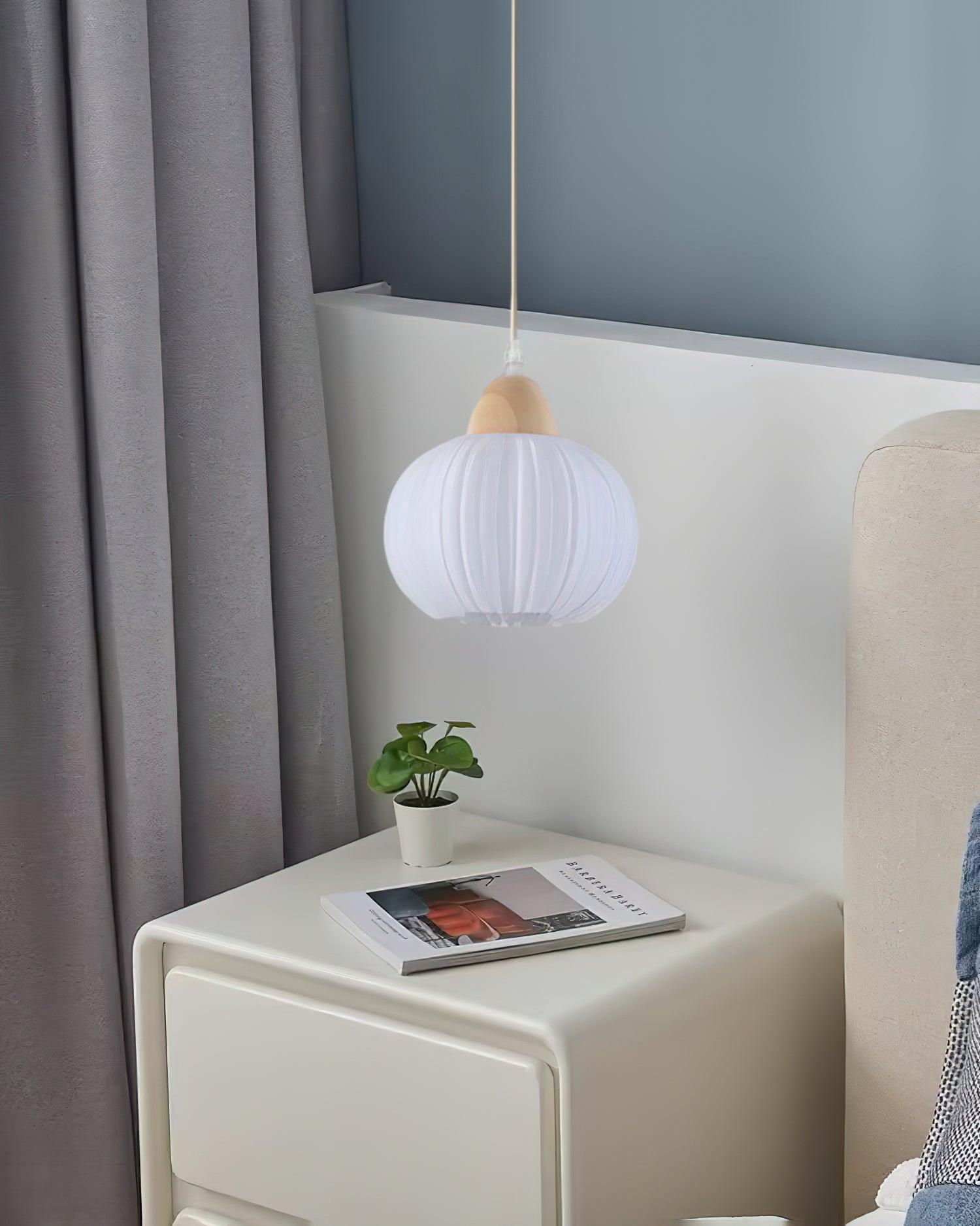 Pumpkin Modern Wood Pendant Lamp - Letslighting