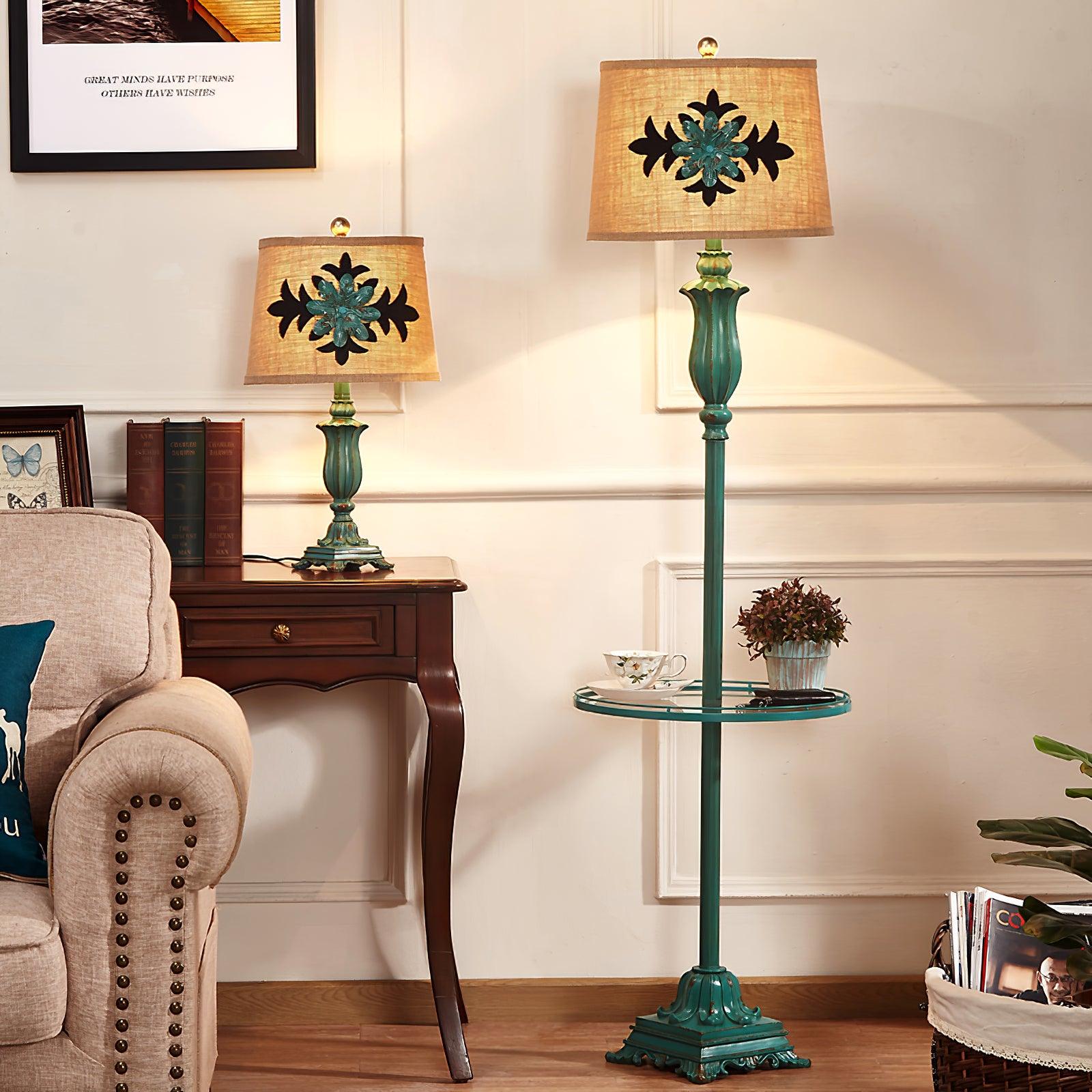 Byron Vintage Resin Floor Lamp - Letslighting