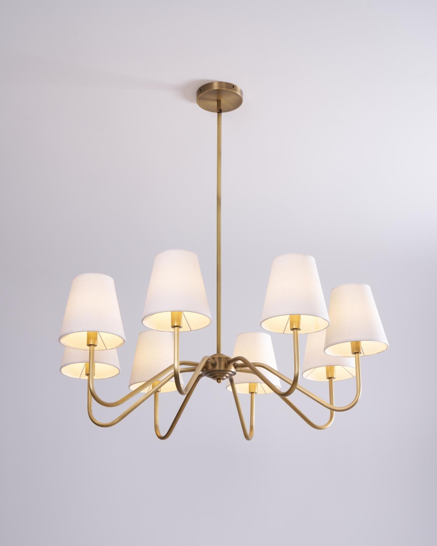 Lassen Chandelier Curved Arms - Letslighting