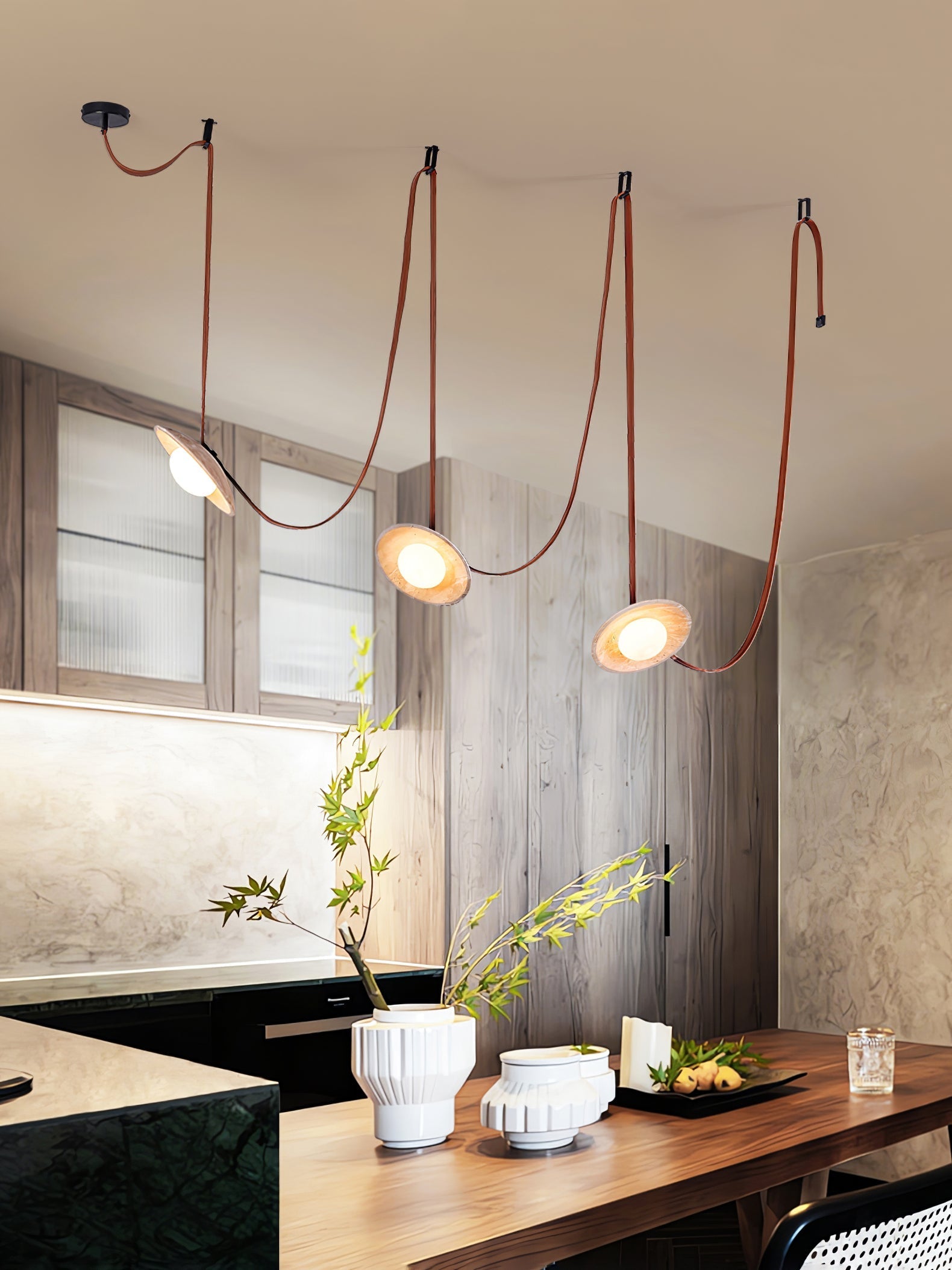 Ulsoryra Organic Travertine Pendant Light Cluster - Letslighting