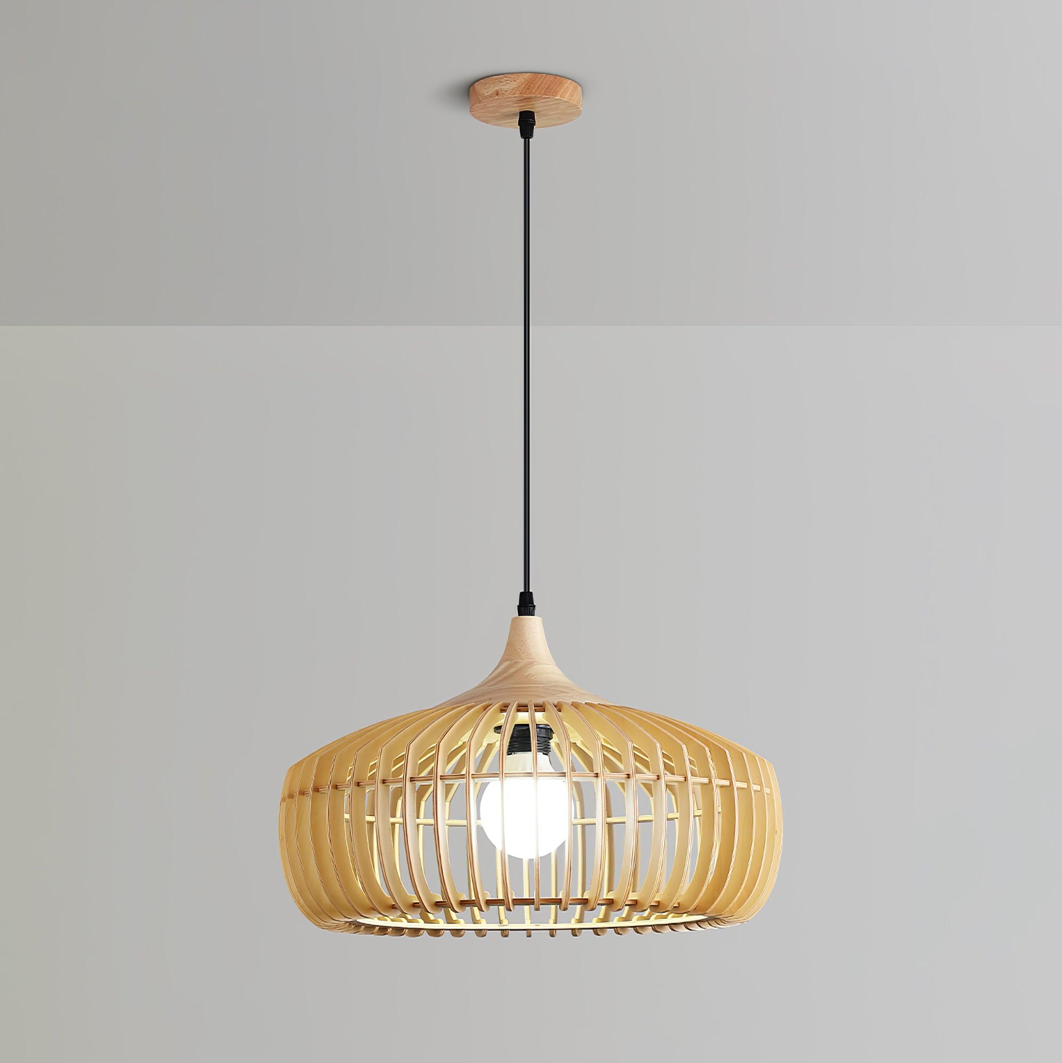 Vesva Wooden Retro Pendant Lamp - Letslighting