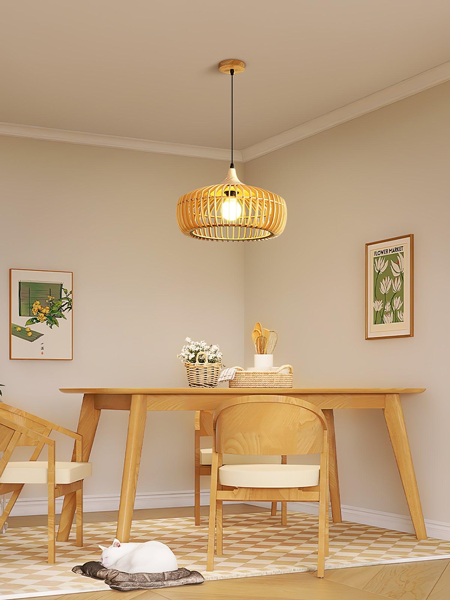 Vesva Wooden Retro Pendant Lamp - Letslighting