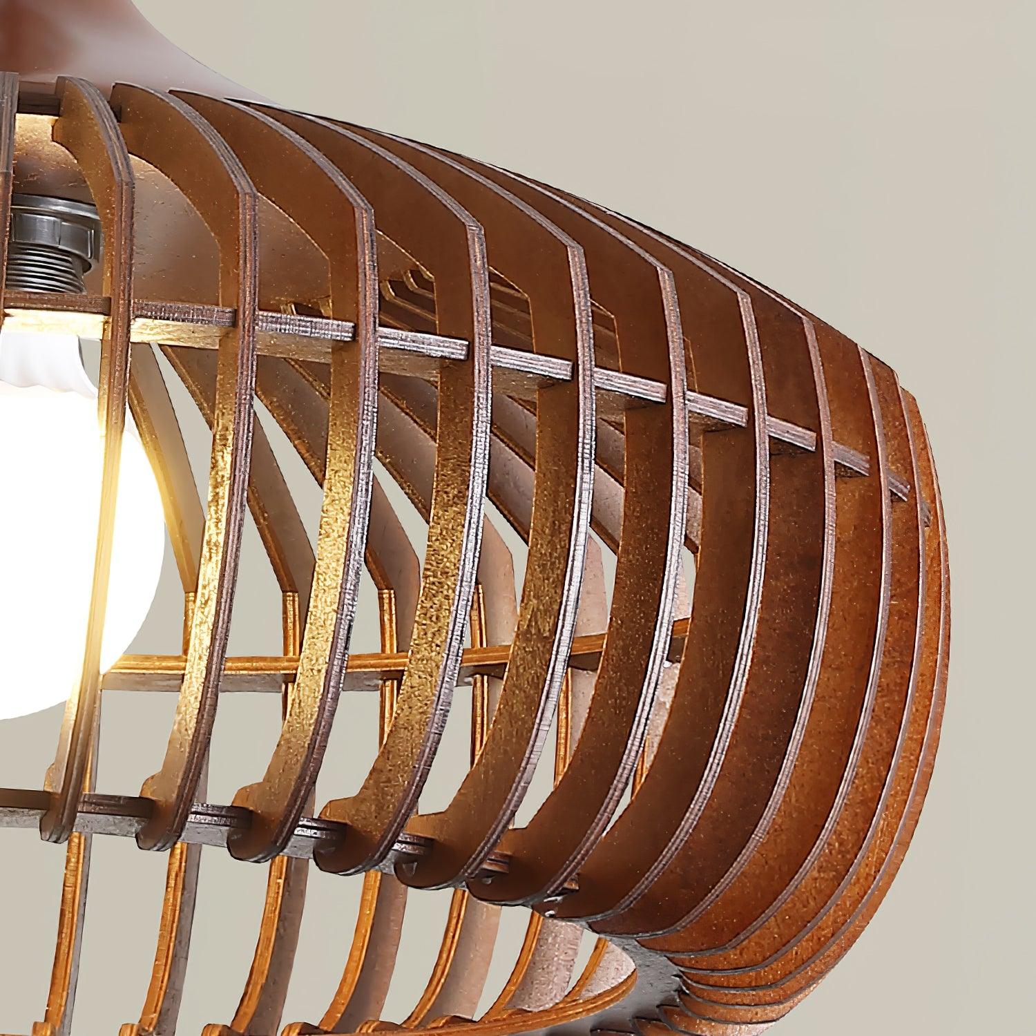 Vesva Wooden Retro Pendant Lamp - Letslighting