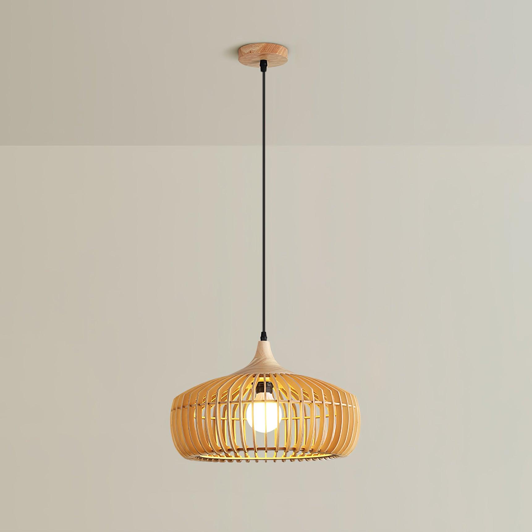 Vesva Wooden Retro Pendant Lamp - Letslighting