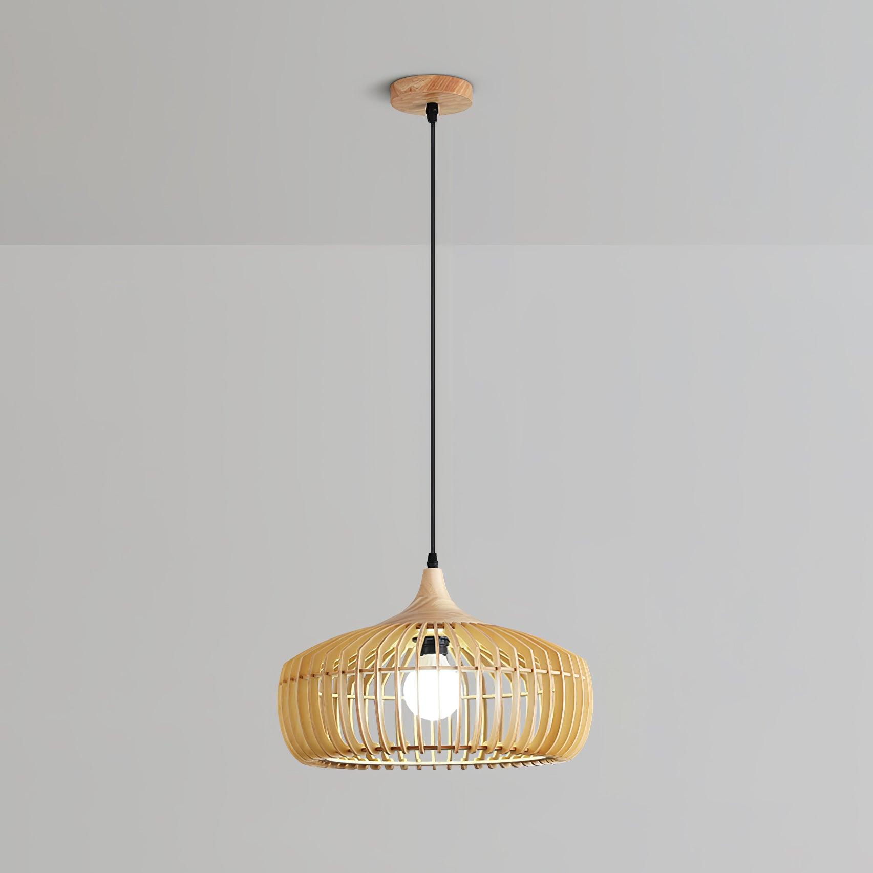 Vesva Wooden Retro Pendant Lamp - Letslighting