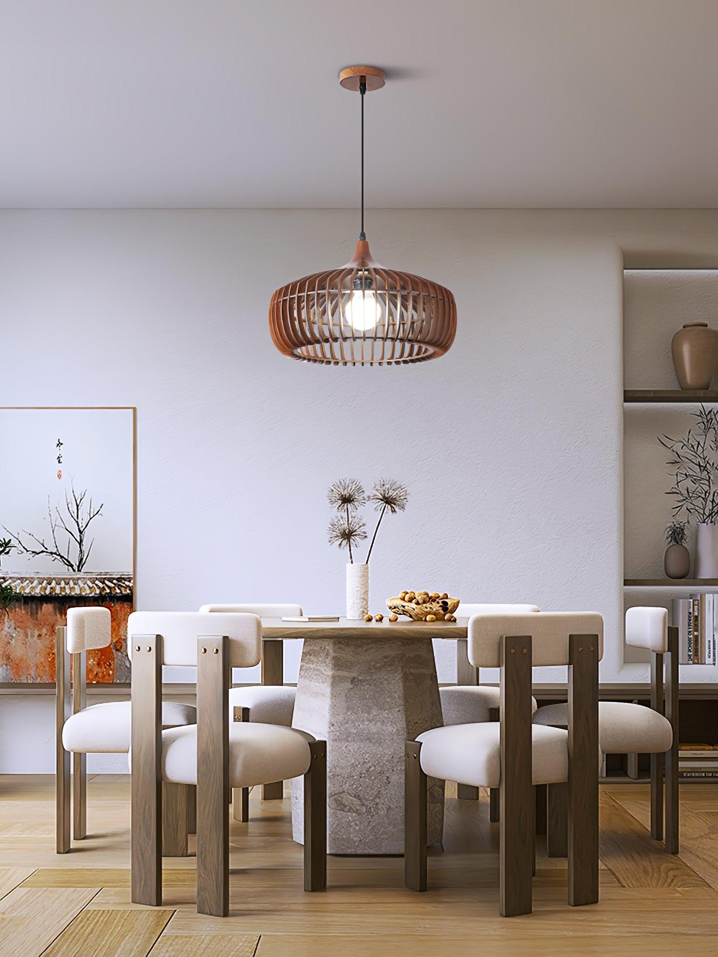 Vesva Wooden Retro Pendant Lamp - Letslighting
