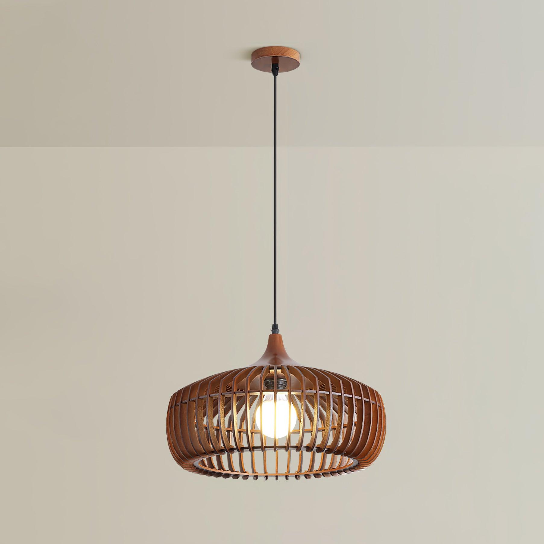 Vesva Wooden Retro Pendant Lamp - Letslighting