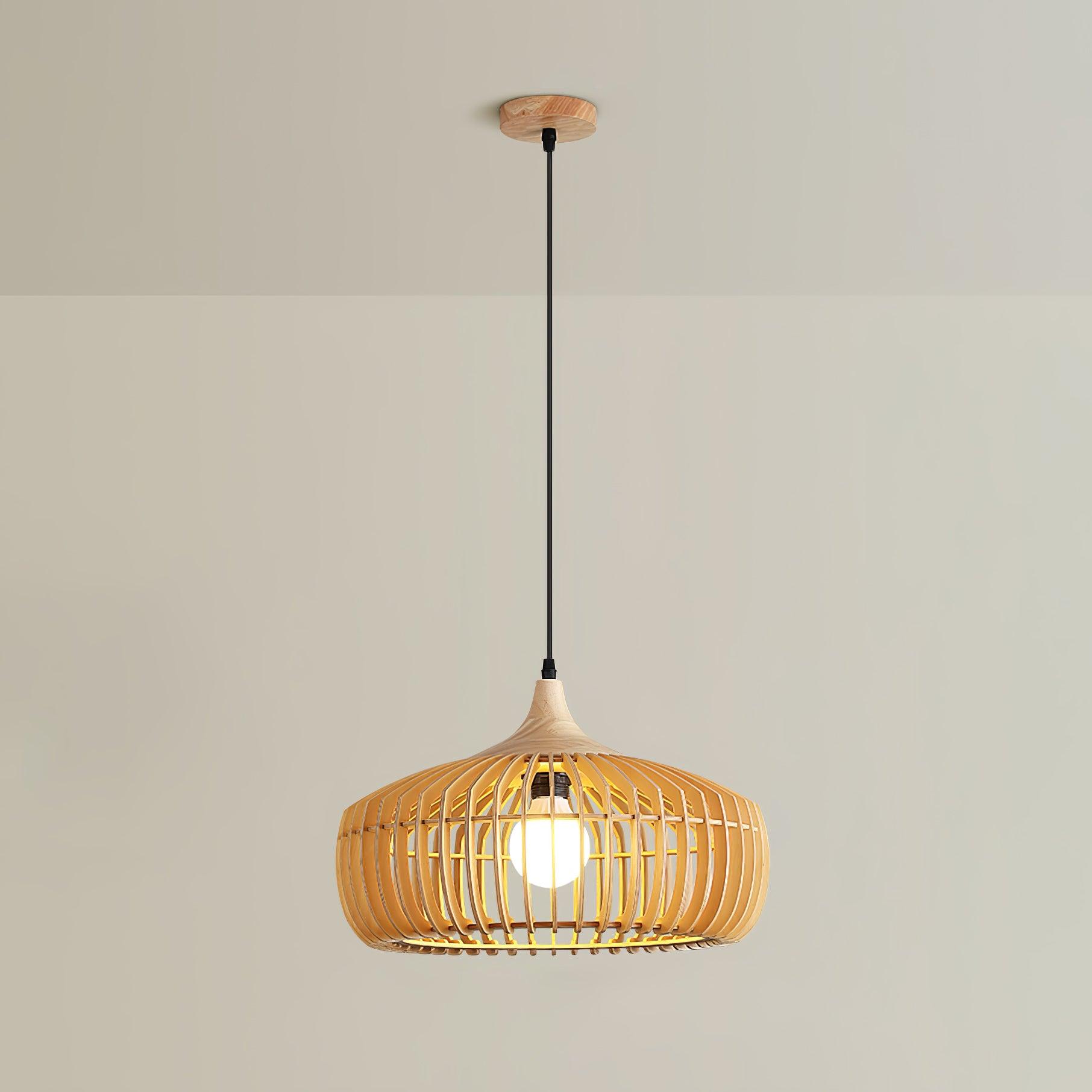 Vesva Wooden Retro Pendant Lamp - Letslighting