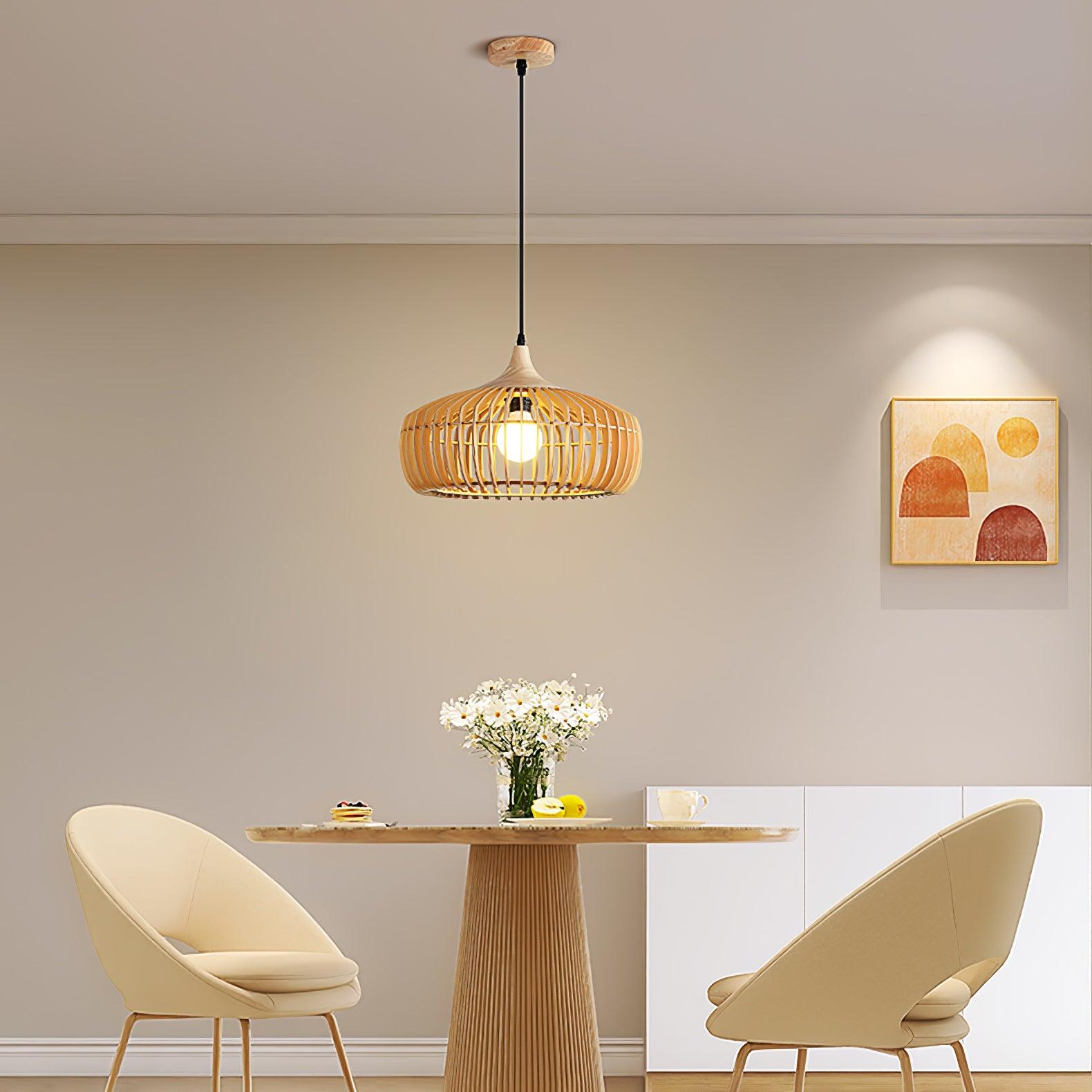 Vesva Wooden Retro Pendant Lamp - Letslighting