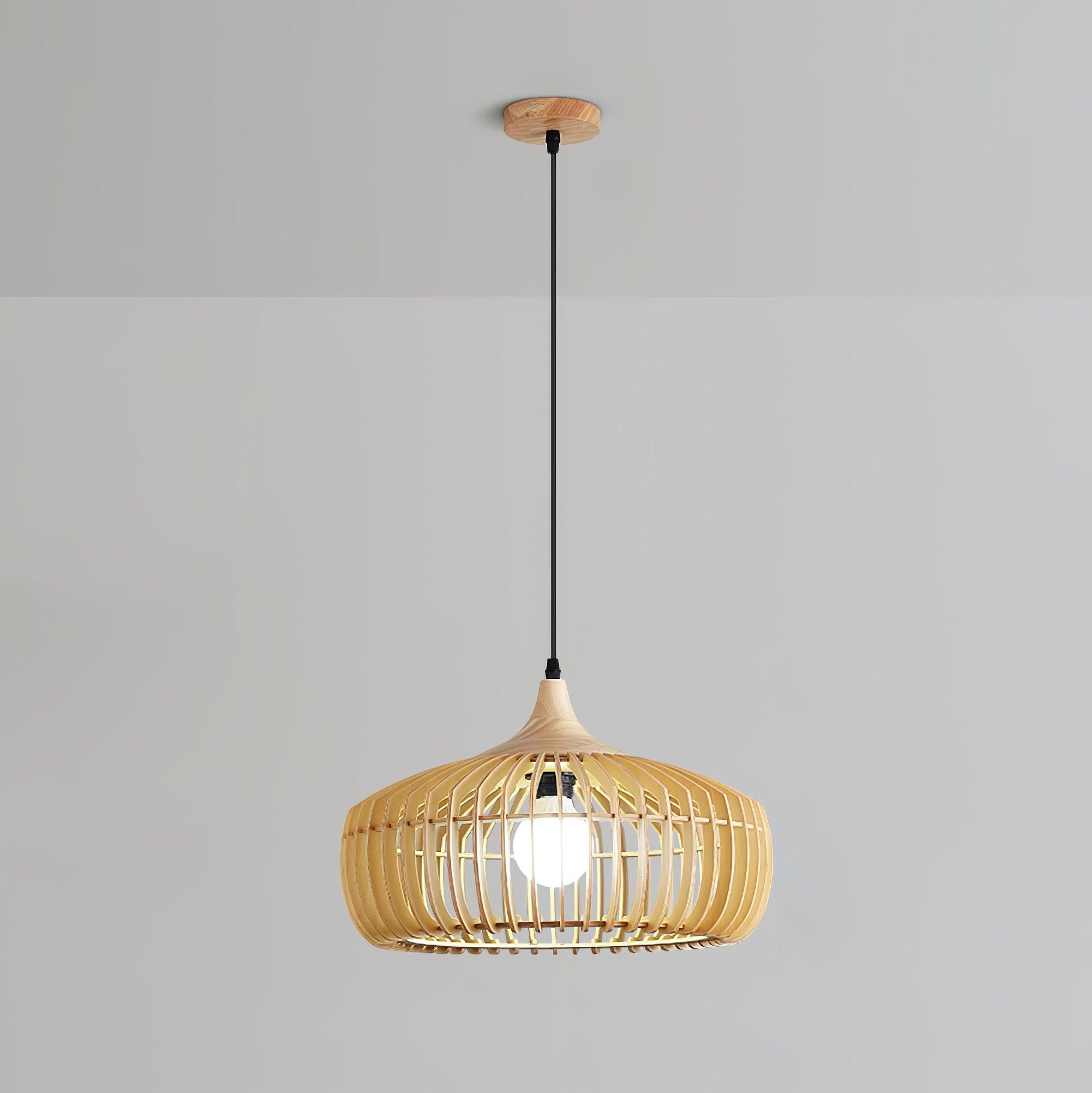 Vesva Wooden Retro Pendant Lamp - Letslighting