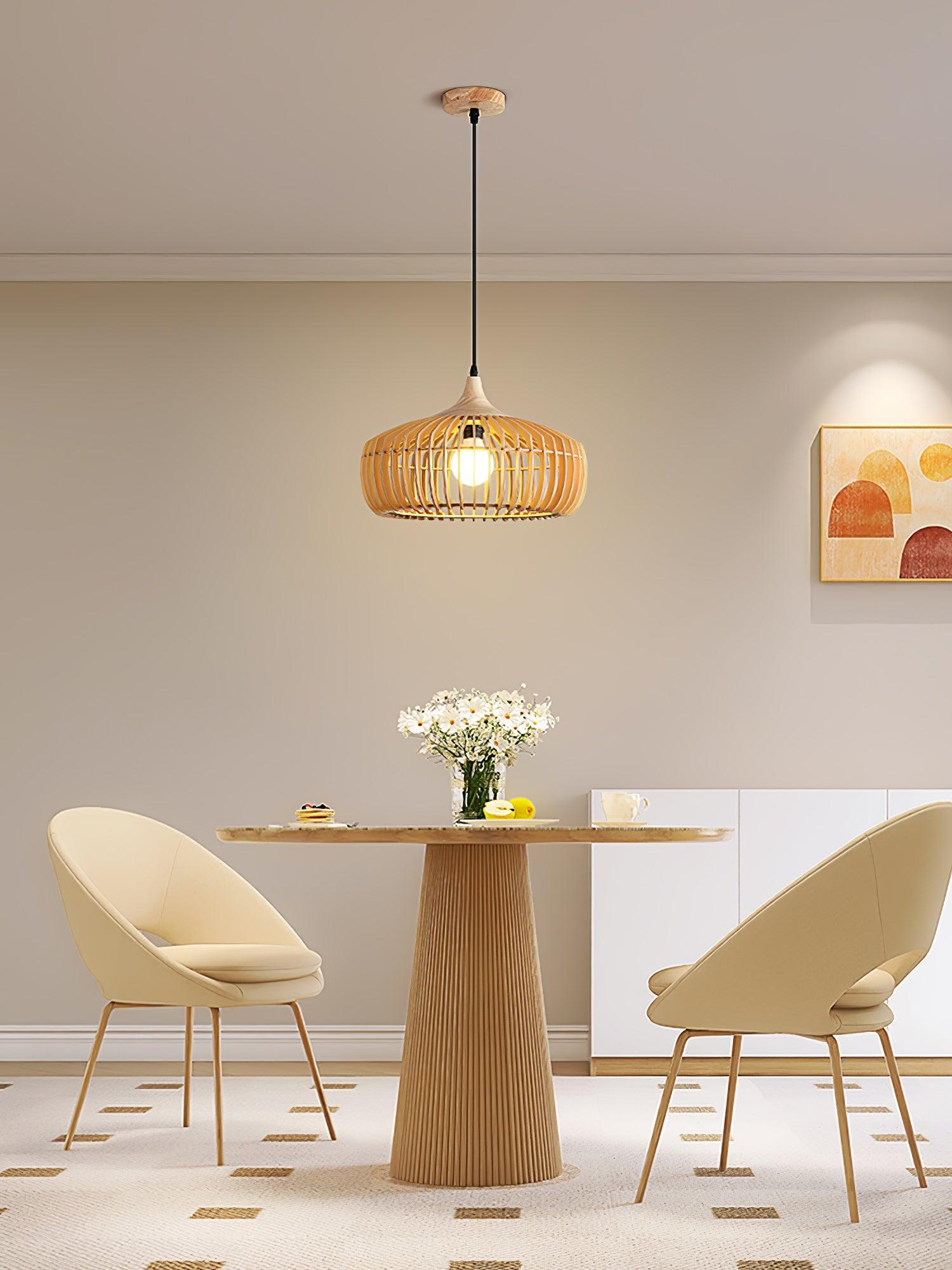Vesva Wooden Retro Pendant Lamp - Letslighting