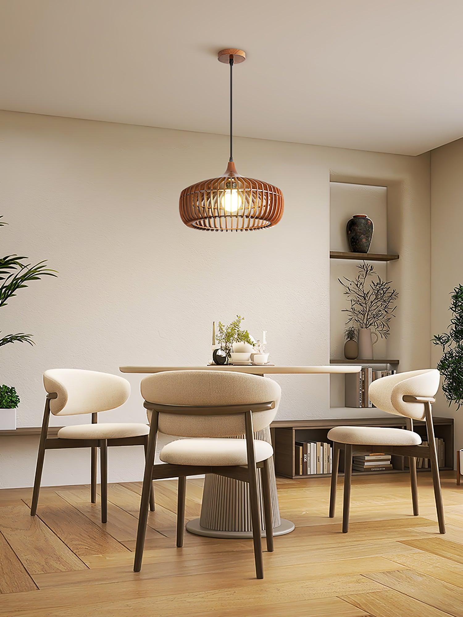 Vesva Wooden Retro Pendant Lamp - Letslighting