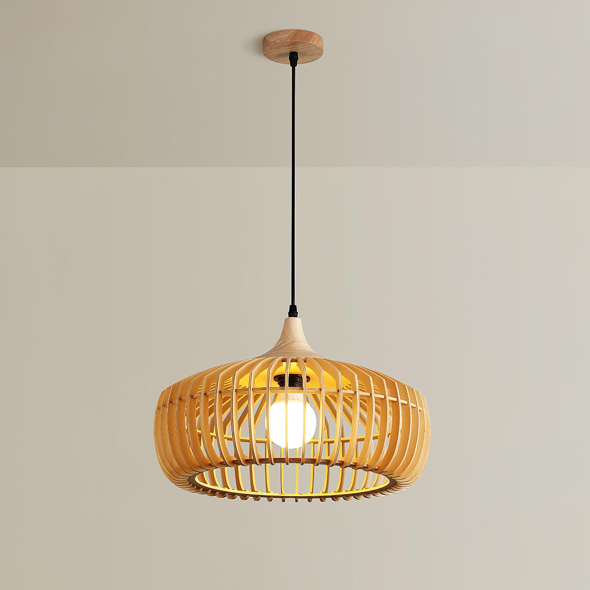 Vesva Wooden Retro Pendant Lamp - Letslighting