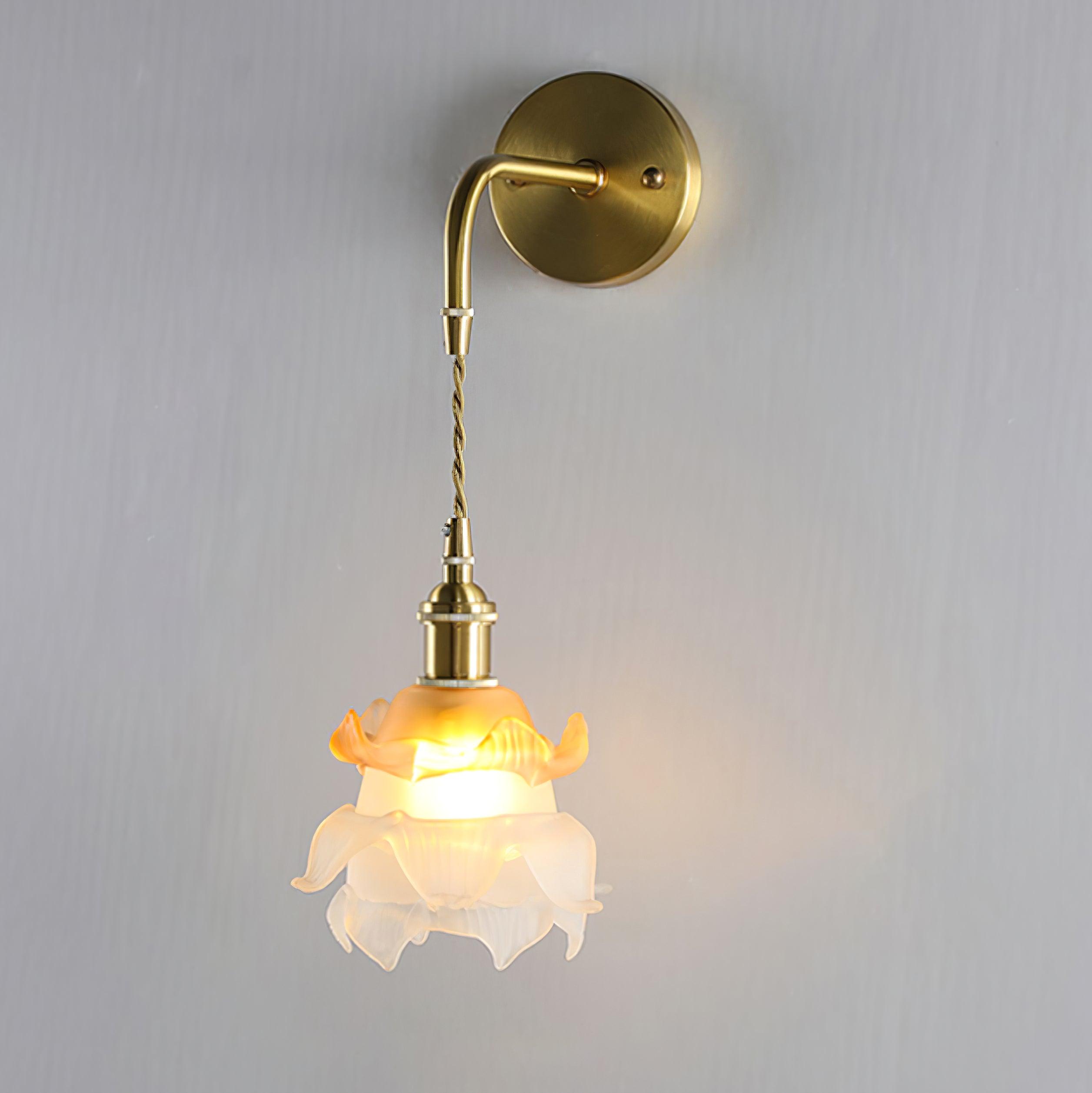 Amarira Premium Elegance Brass Glass Wall Lamp - Letslighting