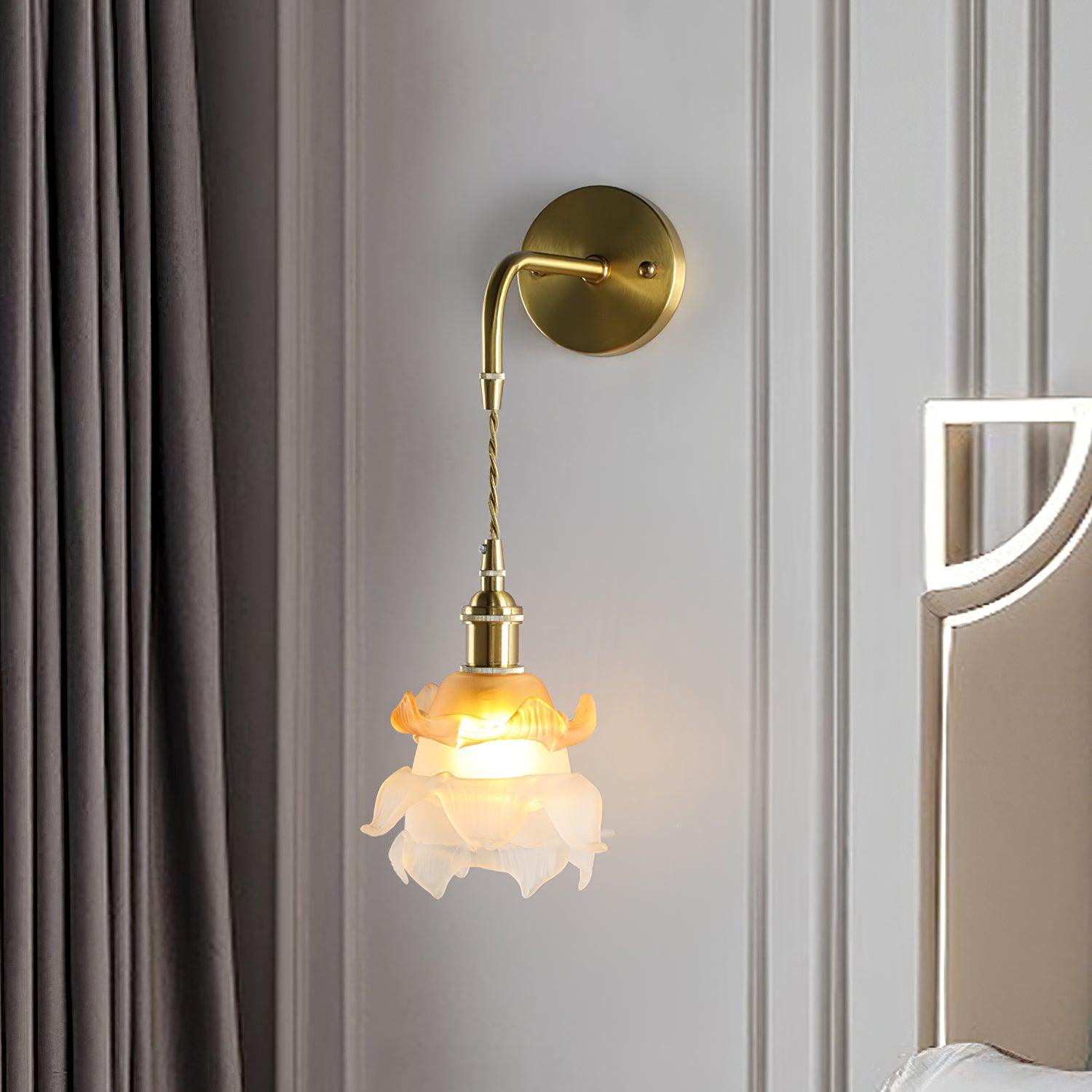 Amarira Premium Elegance Brass Glass Wall Lamp - Letslighting