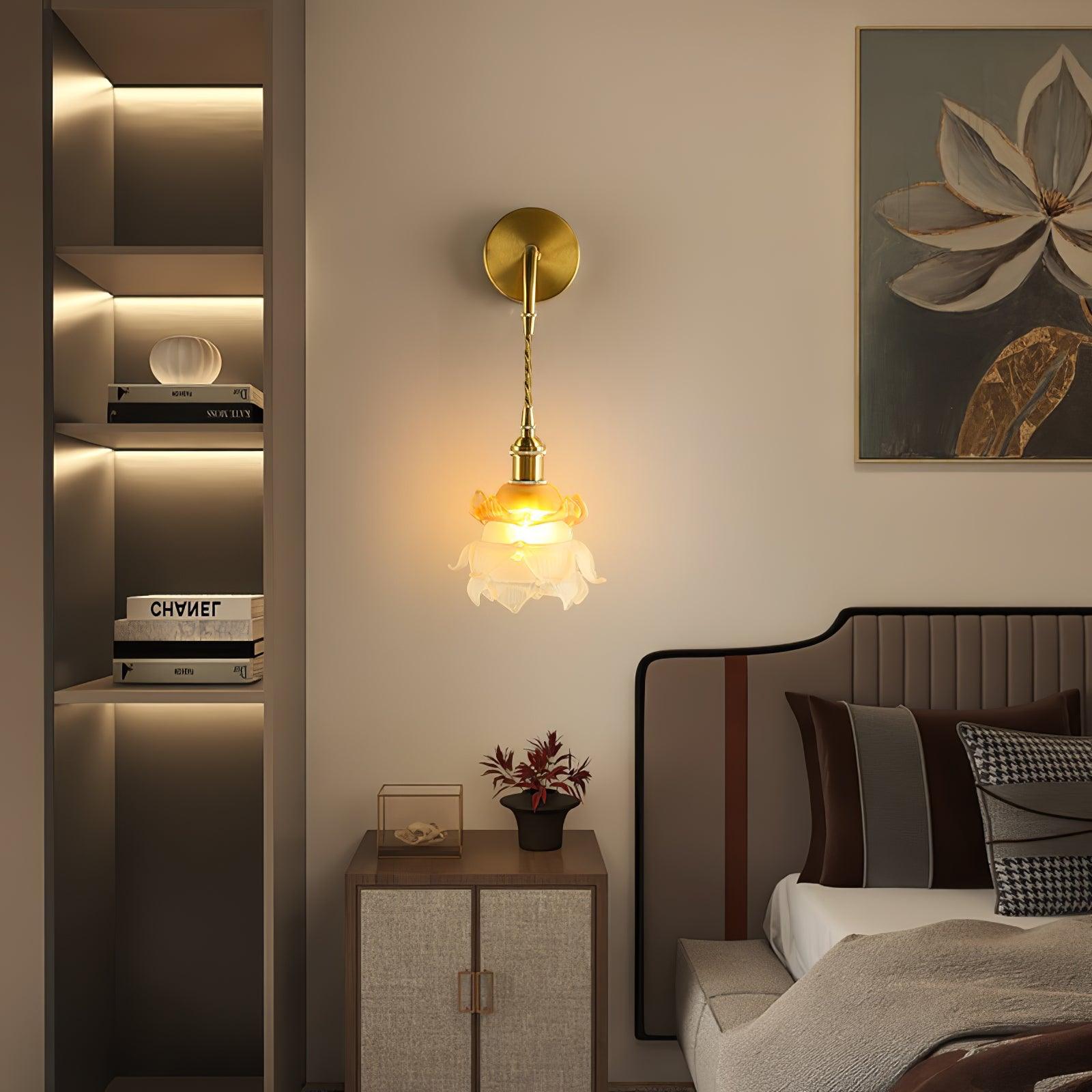Amarira Premium Elegance Brass Glass Wall Lamp - Letslighting