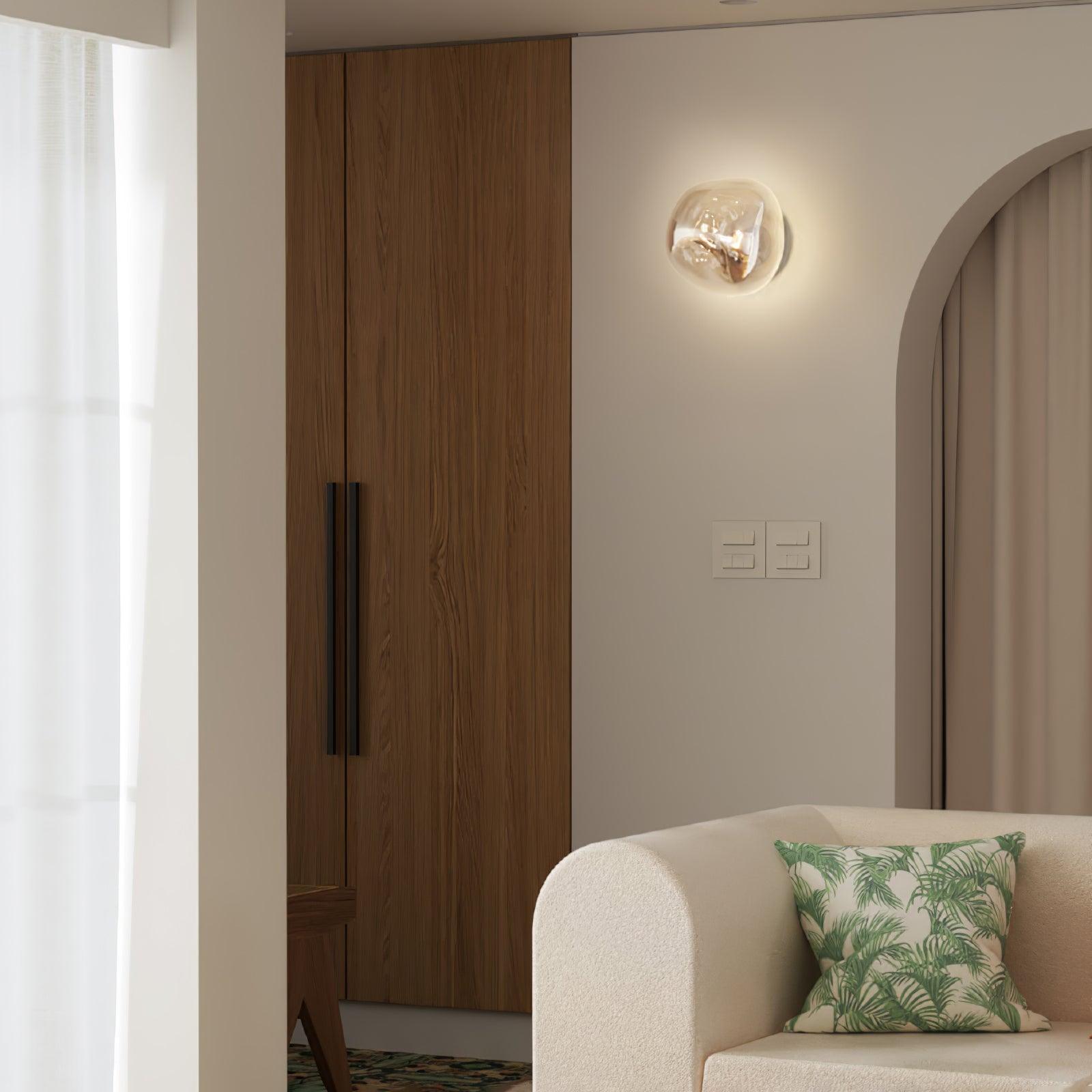 Auden Amber Glass Wall Lamp - Letslighting