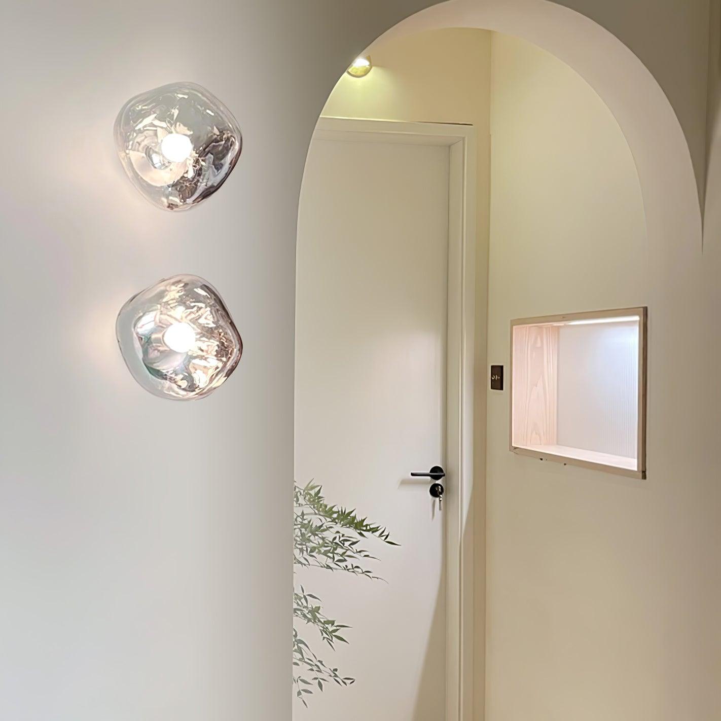 Auden Amber Glass Wall Lamp - Letslighting