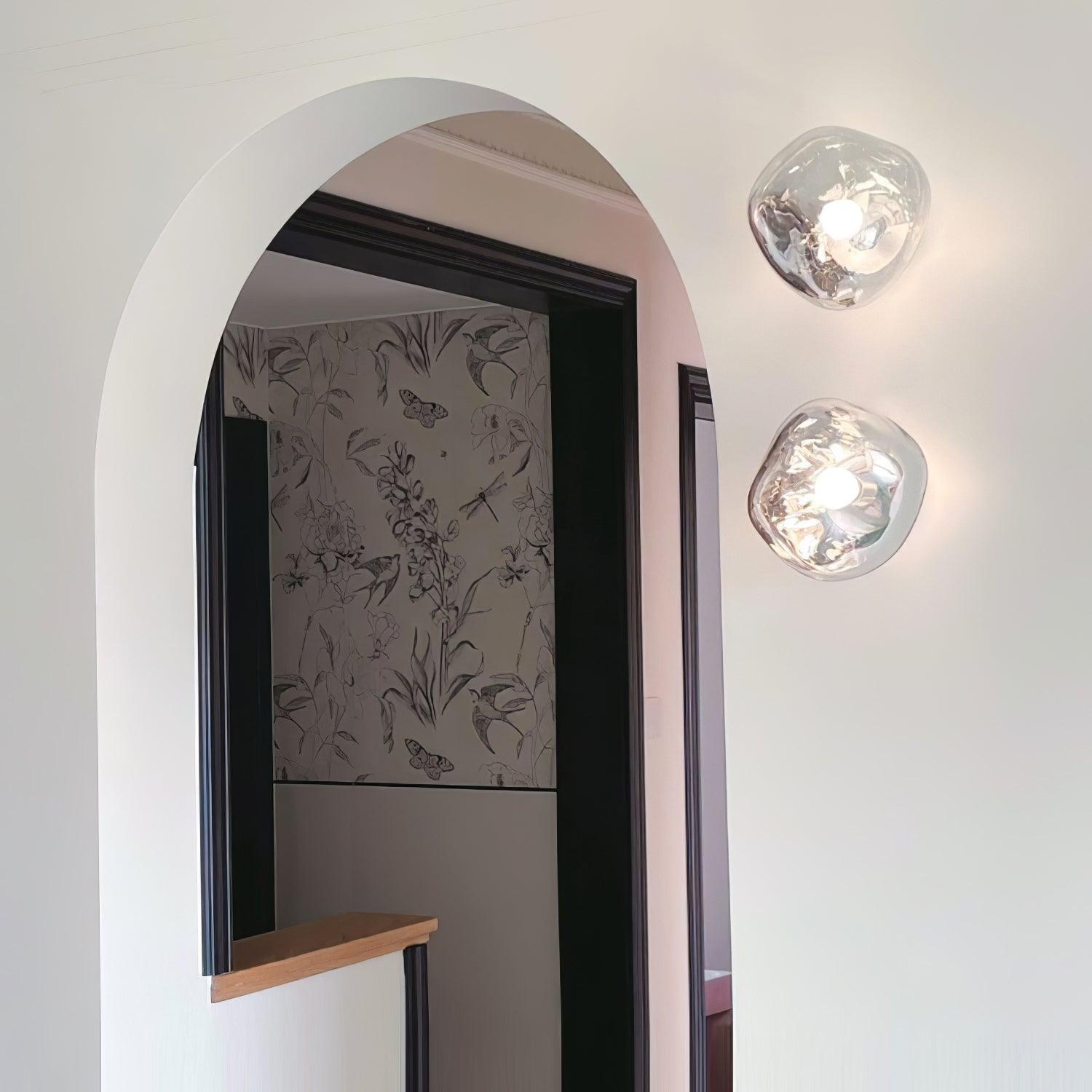 Auden Amber Glass Wall Lamp - Letslighting