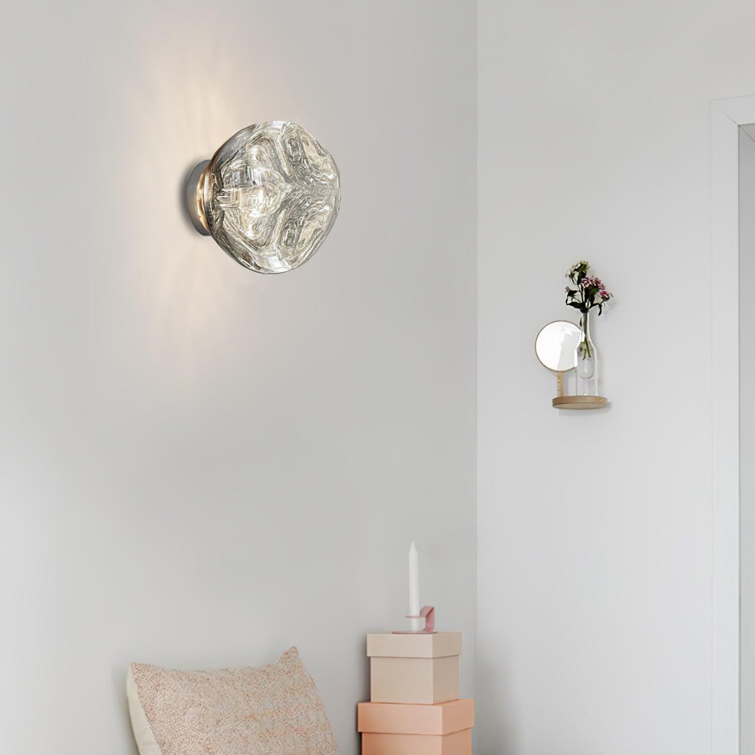 Auden Amber Glass Wall Lamp - Letslighting