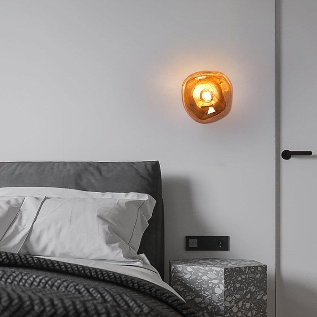 Auden Amber Glass Wall Lamp - Letslighting