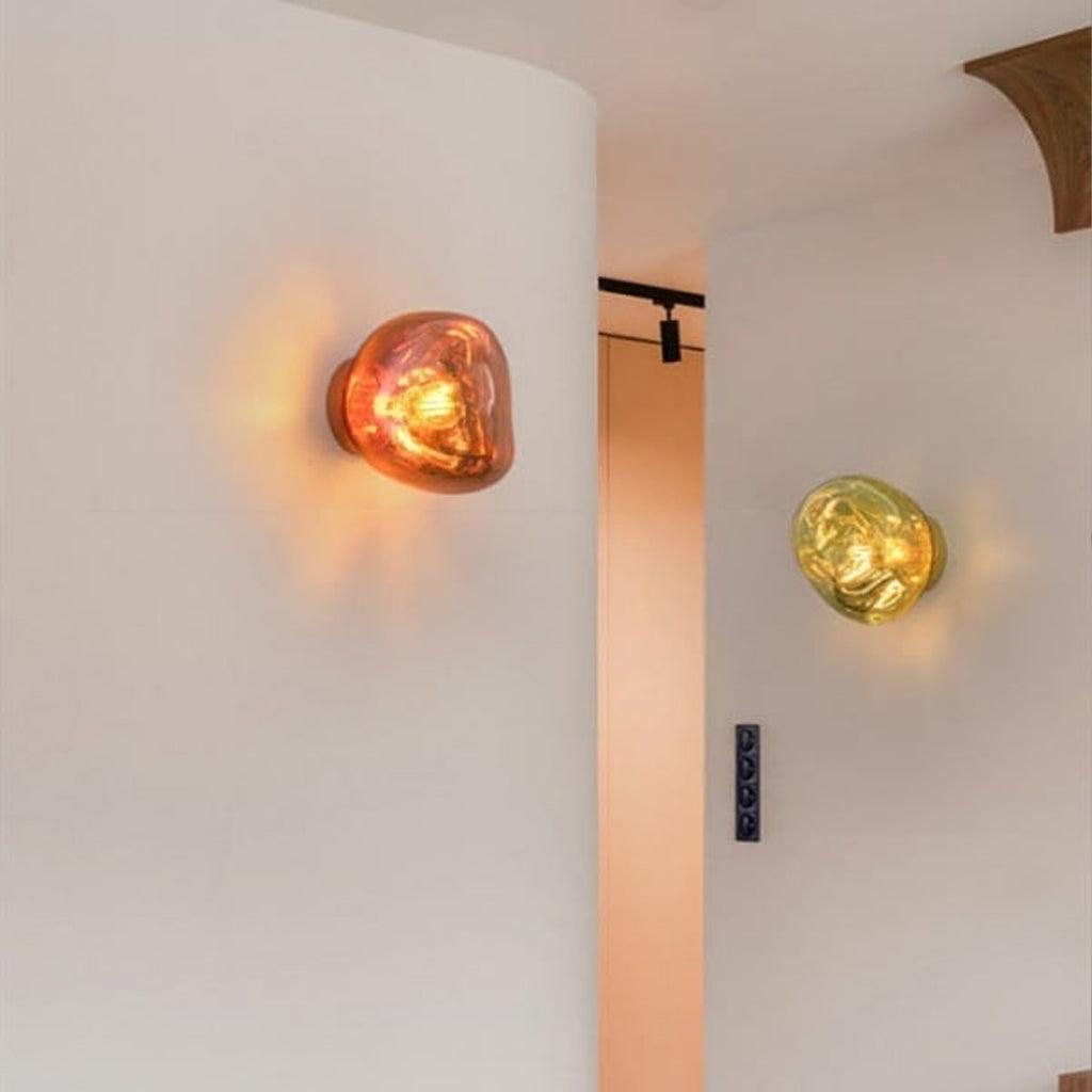 Auden Amber Glass Wall Lamp - Letslighting