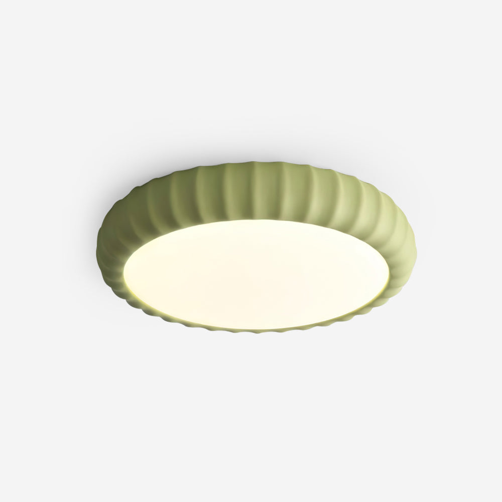 Ceiling Light Soft Green Resin Minimalist Flush Mount Modern - Letslighting