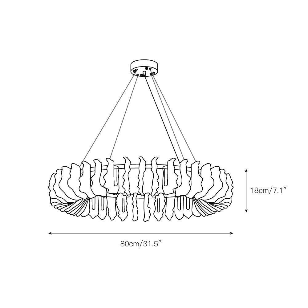 Ulcarir Luxury Leaf Glass Acrylic Chandelier - Letslighting