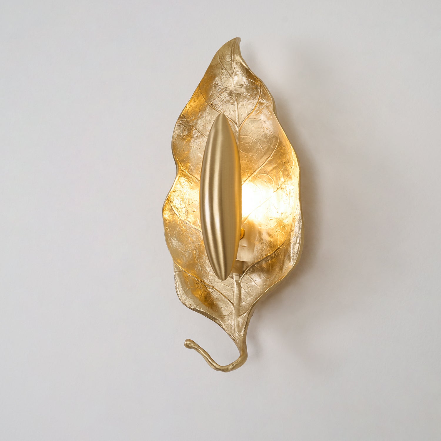 Evraee Nordic Art Leaf Brass Wall Lamp - Letslighting