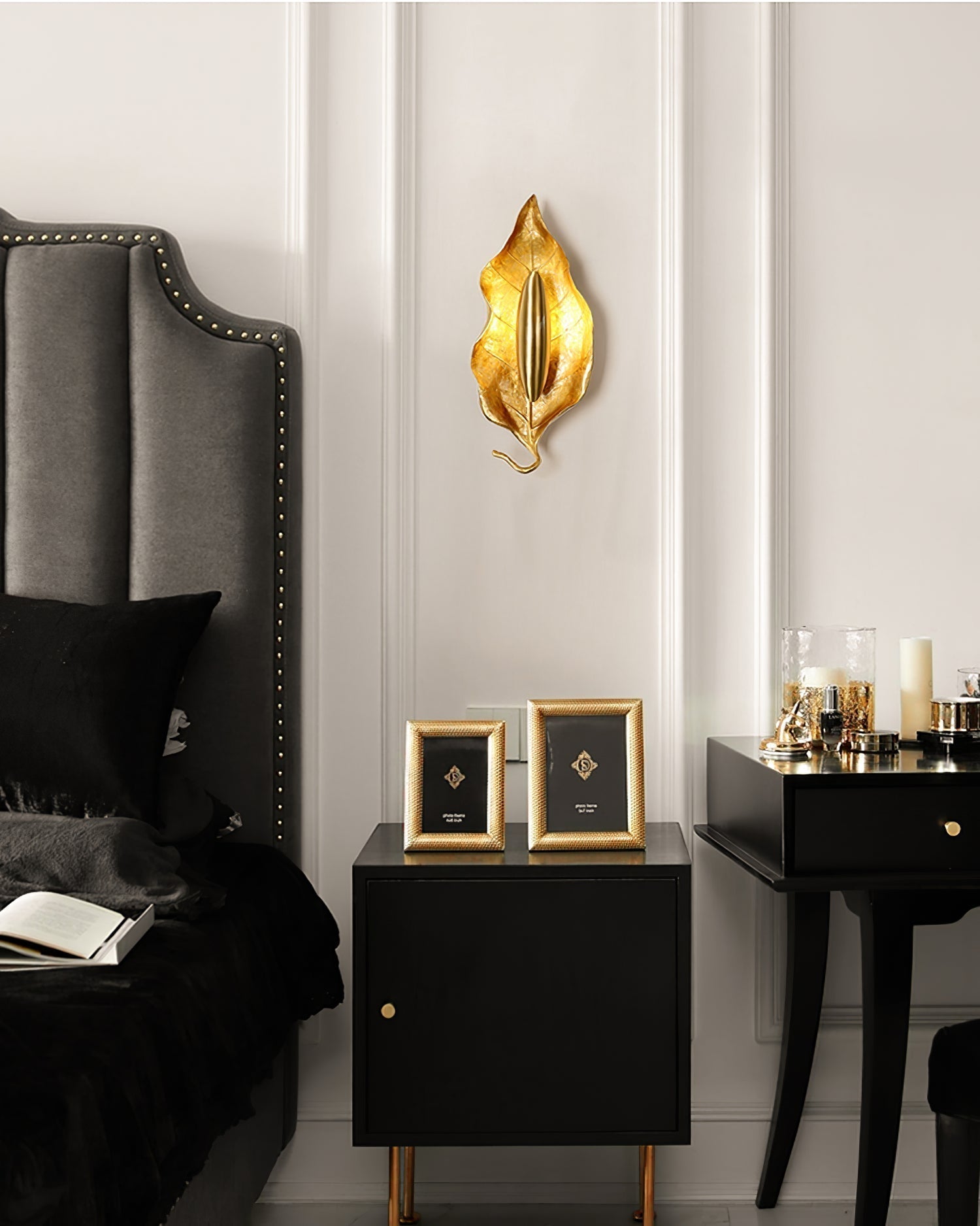 Evraee Nordic Art Leaf Brass Wall Lamp - Letslighting