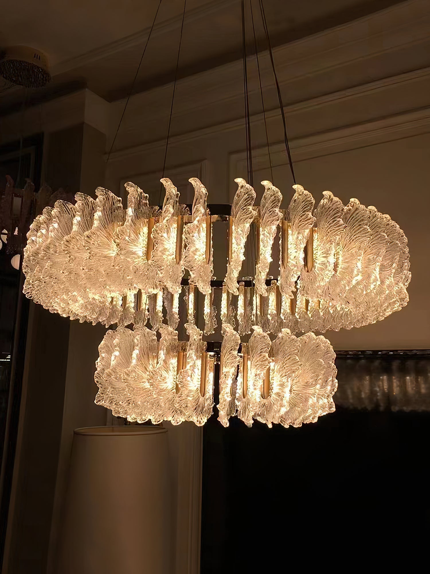 Ulcarir Luxury Leaf Glass Acrylic Chandelier - Letslighting