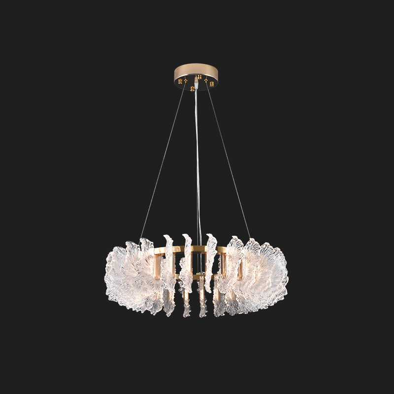 Ulcarir Luxury Leaf Glass Acrylic Chandelier - Letslighting