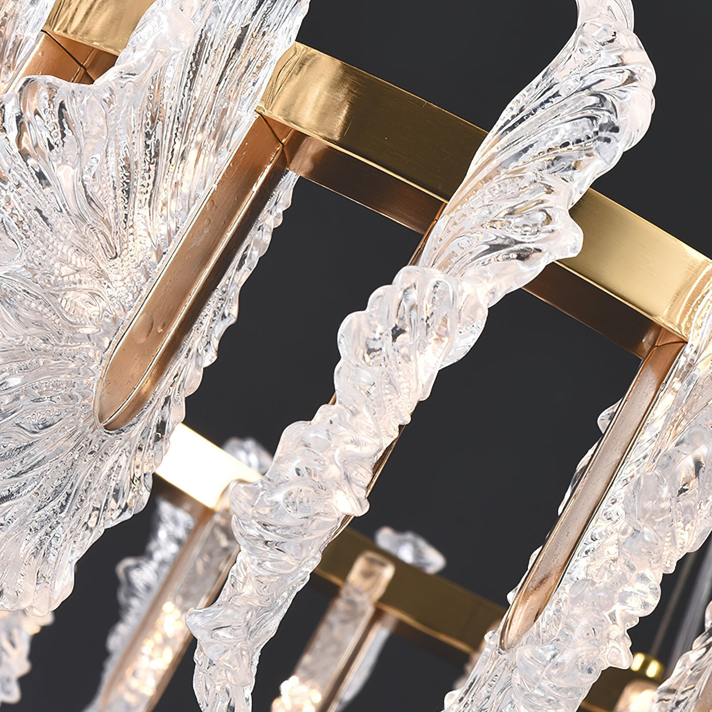 Ulcarir Luxury Leaf Glass Acrylic Chandelier - Letslighting