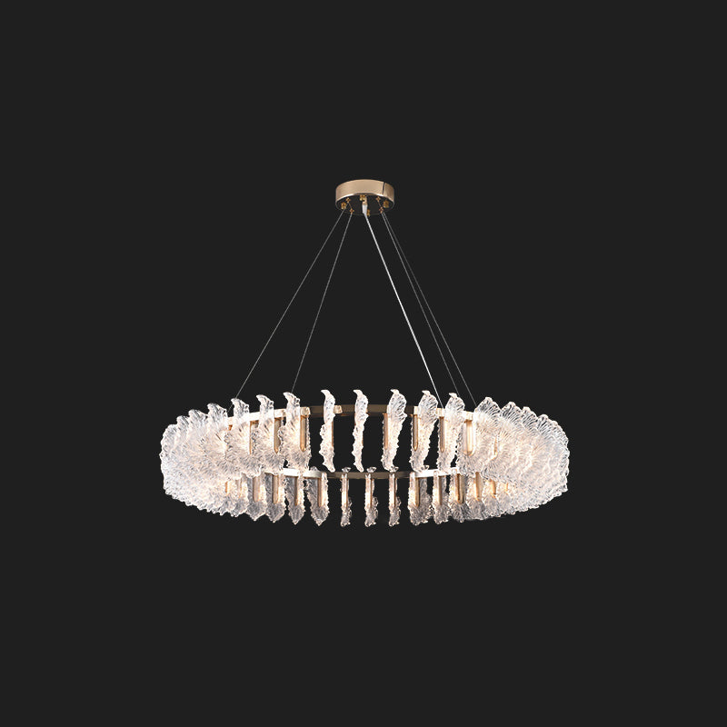 Ulcarir Luxury Leaf Glass Acrylic Chandelier - Letslighting