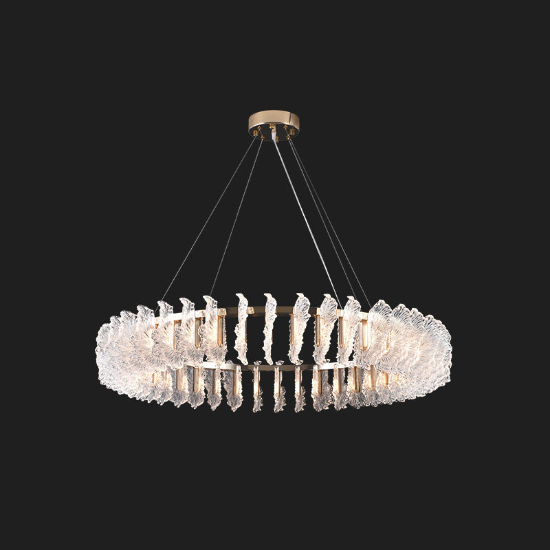 Ulcarir Luxury Leaf Glass Acrylic Chandelier - Letslighting