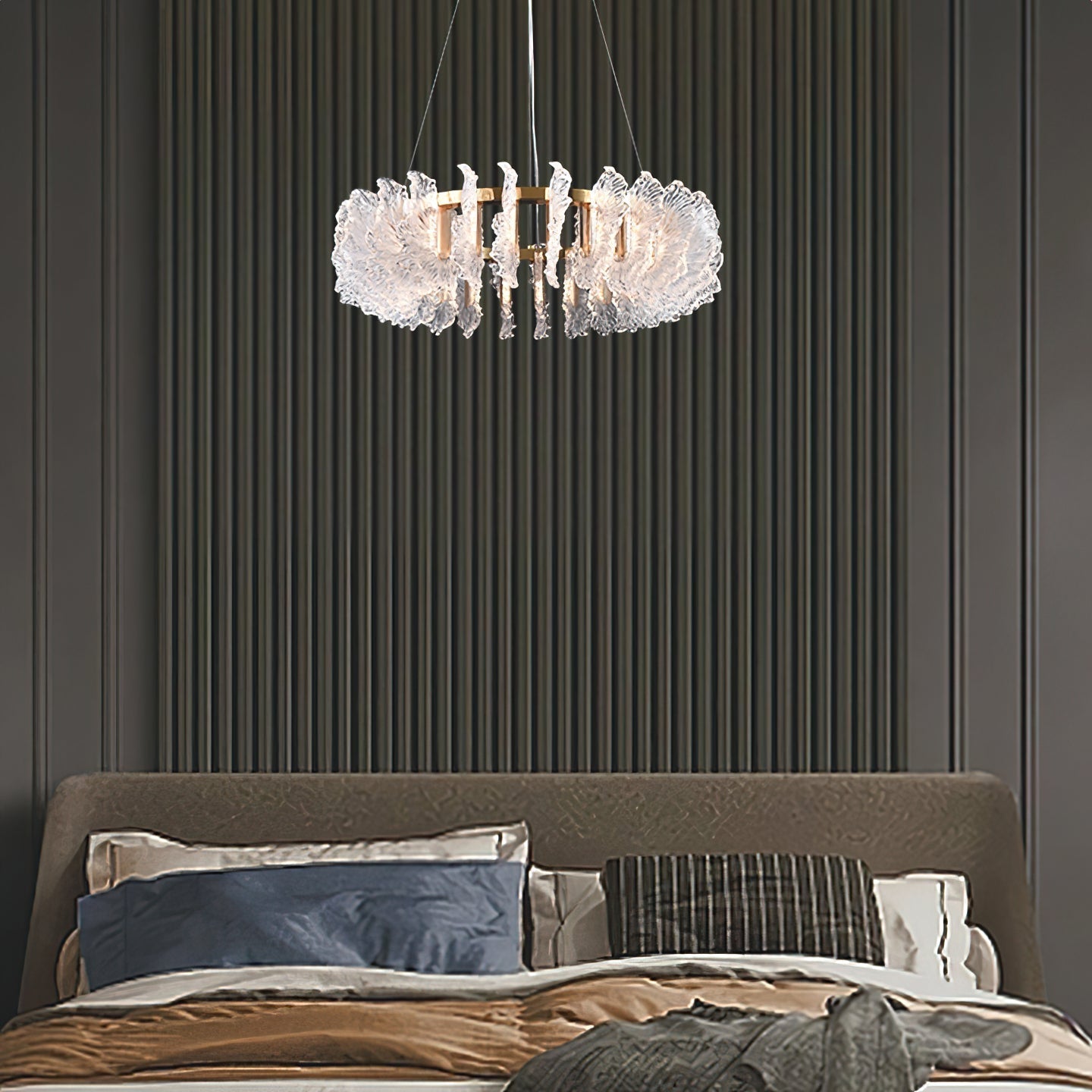 Ulcarir Luxury Leaf Glass Acrylic Chandelier - Letslighting