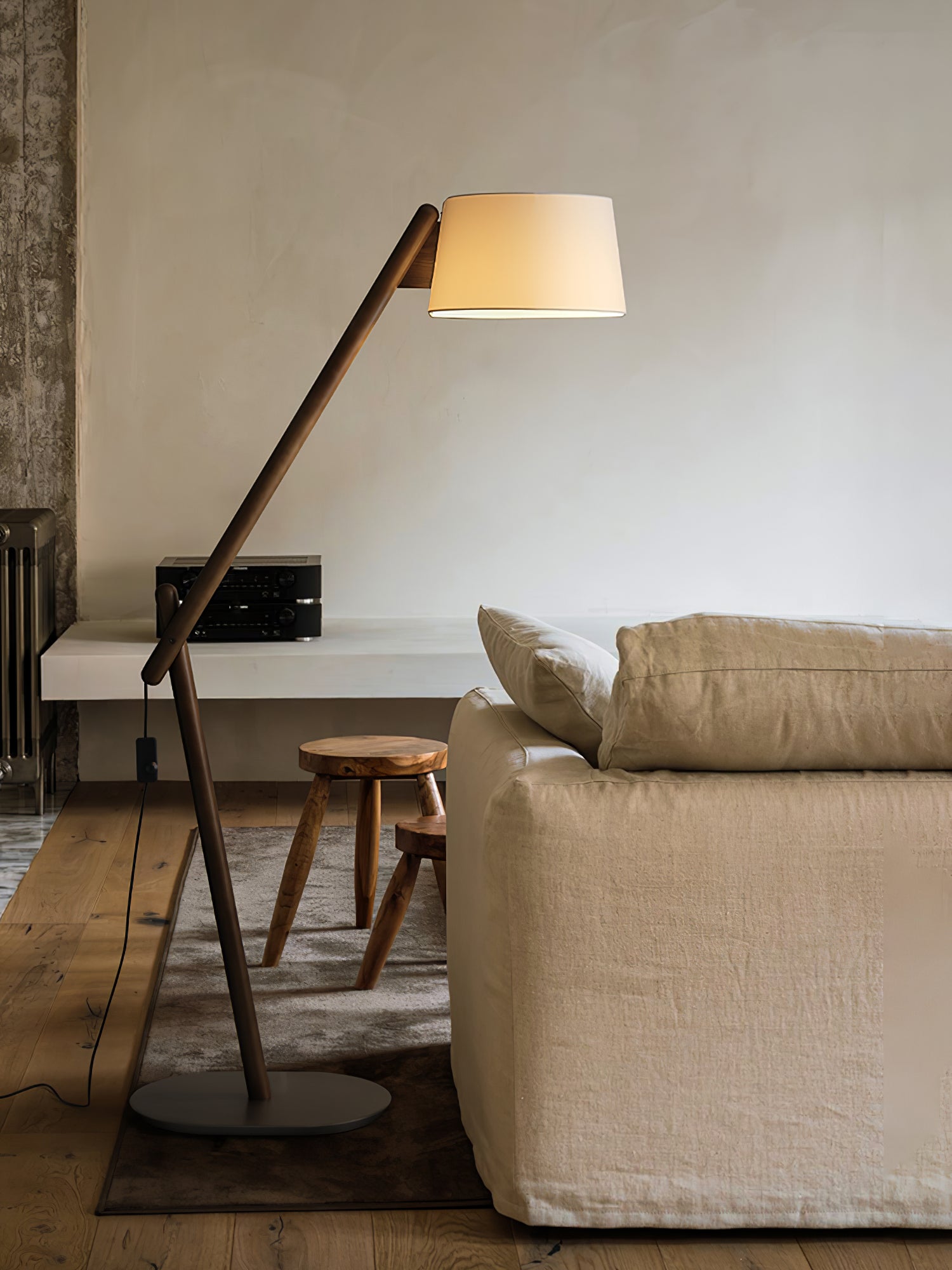 Cethar Scandinavian Fabric Floor Lamp - Letslighting