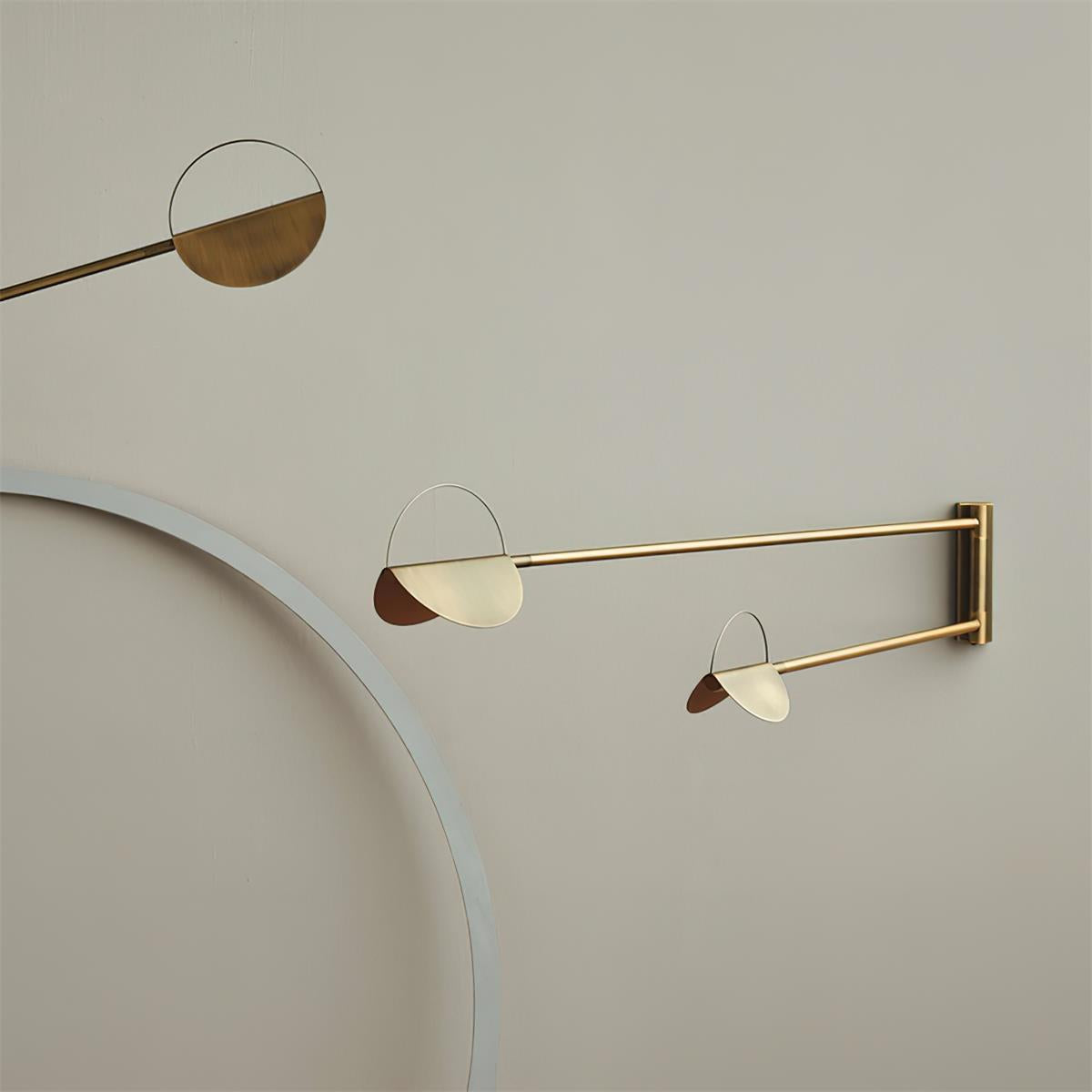 Leaves Wall Lamp Circular Matte Two-Arm Minimalist - Letslighting