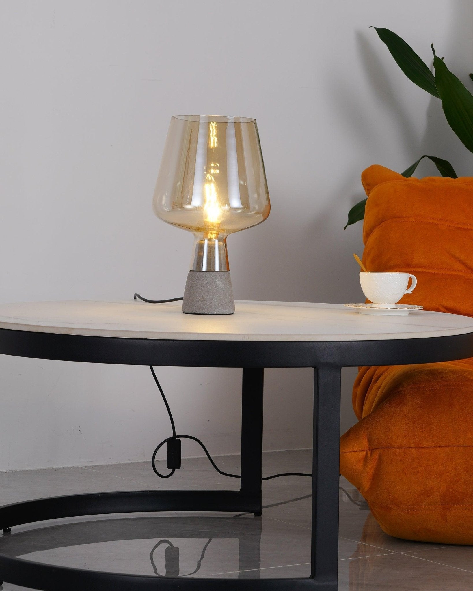 Lydia Minimalist Cement Table Lamp - Letslighting