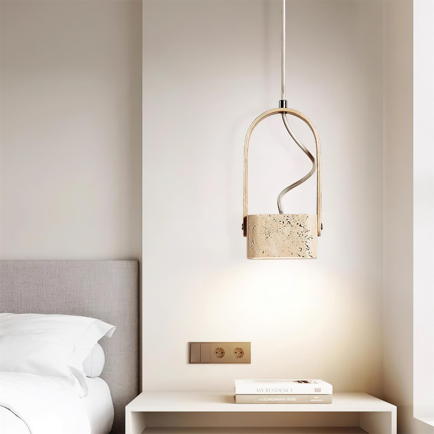 Cesta Pendant Light Square Yellow Travertine - Letslighting