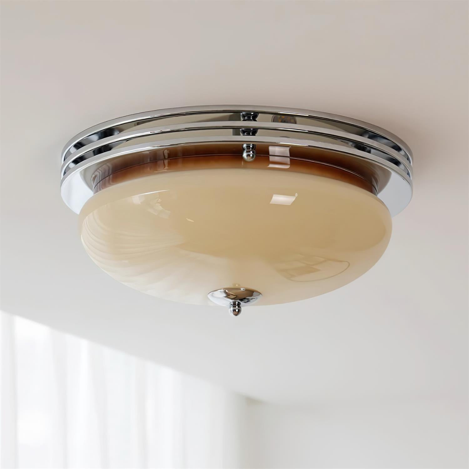 Ceiling Light Canopy and Glass Shade Classic Round Modern - Letslighting