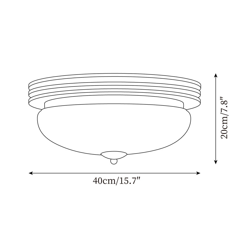 Ceiling Light Canopy and Glass Shade Classic Round Modern - Letslighting