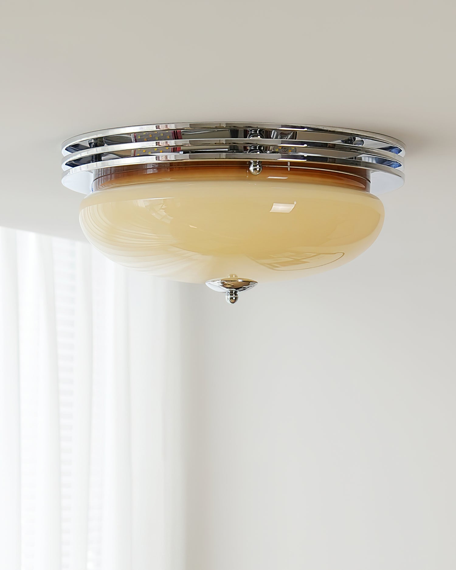 Ceiling Light Canopy and Glass Shade Classic Round Modern - Letslighting