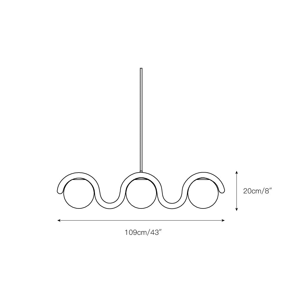 Citheis Individual Creativity Linear Glass Chandelier - Letslighting