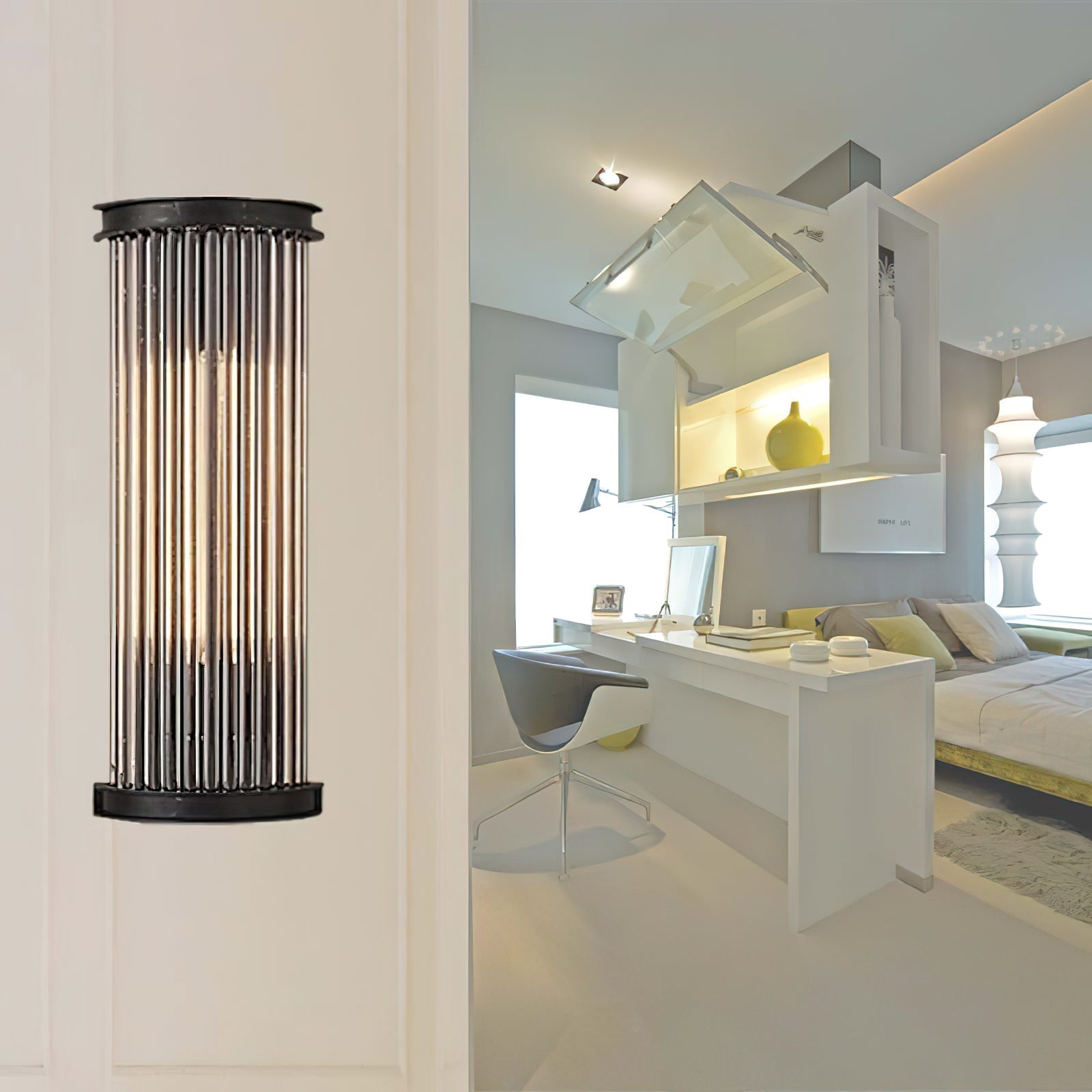 Armarila Vintage Industrial Crystal Wall Lamp - Letslighting